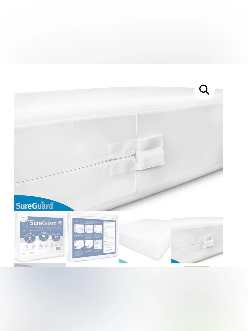 NWT Twin XL SureGuard Box Spring Encasement College Dorm Bed Mattress Protector